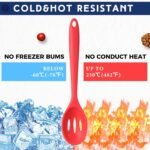 Boao 4 Pcs Silicone Spoons for Cooking 10.6 Inch Large Nonstick Serving Spoons Heat Resistant Slotted Spoon for Mixing & Stirring Kitchen Cooking Utensils, Dishwasher Safe(Mixed Colors) - Image 4