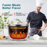 Commercial Rice Cooker, Large Capacity 30-Cup (UnCooked), 60-Cup (Cooked) with One Touch Operation and 12-Hour Keep Warm, Easy to Use and clean, 1600W, White - Image 4