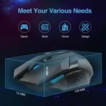 TECKNET Wireless Mouse-USB Ergonomic Optical Cordless Mouse with 8 Buttons,12-Month Battery Life,4800 DPI Optical Tracking,High-Precision 5 Adjustable DPI for PC/Mac/Laptop - Image 5