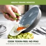 GreenPan Mini Healthy Ceramic Nonstick, 5" Round Egg Pan, PFAS-Free, Dishwasher Safe, Stay Cool Handle, Black - Image 3