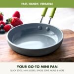 GreenPan Mini Healthy Ceramic Nonstick, 5" Round Egg Pan, PFAS-Free, Dishwasher Safe, Stay Cool Handle, Black - Image 4