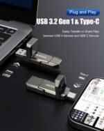 Vansuny 1TB Portable External Hard Drive Up to 500MB/s USB Solid State Drive USB 3.2 Dual SSD for Android Phone Tablet Laptop MacBook PC - Image 3