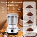 Spice Grinder, 150W Powerful Electric Coffee Bean Grinder with 4 Blades, 300ml Multi Function Mini Dry Grain Mill for Grain Nuts Seasoning Coffee Beans Spices - Image 3