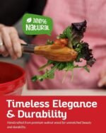 Boxiki Kitchen Wooden Tongs for Cooking - Nonstick Kitchen Salad Tongs for Serving Food, Grilling, Cooking, BBQ and Tossing Salad - Made of Natural Walnut Wood, Size 12-inch - Image 3