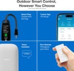 Lutron Outdoor Smart Plug for Caseta Smart Lighting, Summer Patio, Backyard Outdoor Lights & Motors, 15A LED Fixtures & 1/2 HP Motors, PD-15OUT-BL, Black - Image 6