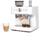 Café Bellissimo Semi Automatic Espresso Machine + Milk Frother | WiFi Connected, Smart Home Kitchen Essentials | Built-In Bean Grinder, 15-Bar Pump & 95-Ounce Water Reservoir | Matte White - Image 3
