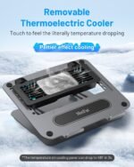 Laptop Cooling Pad with Detachable Fan & Cooler, Adjustable Height & Angle, 360 Rotation Base, Carbon Steel Framework, Ultra-Quiet & Super Sturdy for Laptop, DJ Mixer Workstation, and Home - Image 3