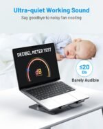Laptop Cooling Pad with Detachable Fan & Cooler, Adjustable Height & Angle, 360 Rotation Base, Carbon Steel Framework, Ultra-Quiet & Super Sturdy for Laptop, DJ Mixer Workstation, and Home - Image 5