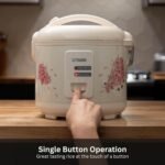 Tiger JAZ-A18U-LF 10 Cup Capacity White Rice Cooker with Non-Stick Inner Pot, Retractable Power Cord, and Keep Warm up to 12 hours (Flower) - Image 3