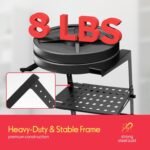 Pyle Adjustable Laptop Stand - Desk Riser for Laptop, CD Player/Controller, EFX Machine or Lighting Controller, with Shelf Storage, 4 Easy Line-It-Up Height Adjustments - Image 5