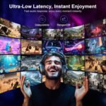 HW10 Wireless Gaming Headset for PS5, PS4, PC, Switch, Mac, 2.4GHz Wireless Gaming Headphone with Flip Noise Canceling Mic, 50H Battery, 50mm Drivers, RGB Lights (Cool Black) - Image 4