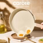 CAROTE 10" Frying Pan Set, Non-Toxic PTFE & PFOA Free Fry Pan & Omelet Pan, Compatible with Induction, Ceramic, Gas Cooktops - Image 3