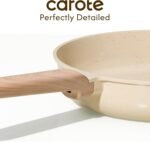 CAROTE 10" Frying Pan Set, Non-Toxic PTFE & PFOA Free Fry Pan & Omelet Pan, Compatible with Induction, Ceramic, Gas Cooktops - Image 4