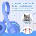Kids Headphones, Wired Headphones for Kid with Safe Volume Limiter, Kid Headphone with Cord 3.5mm Jack, On-Ear Girls Boys Toddler Headphone for School ﻿ - Image 3