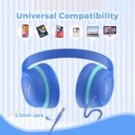Kids Headphones, Wired Headphones for Kid with Safe Volume Limiter, Kid Headphone with Cord 3.5mm Jack, On-Ear Girls Boys Toddler Headphone for School ﻿ - Image 4