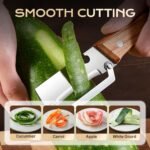 Multi-Functional Vegetable Peeler for Kitchen, Ultra-Sharp Stainless Steel Blade with Wooden Handle and Bottle Opener, For Vegetables or Fruits that Need to Be Peeled (2 Pcs) - Image 4