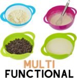Southern Homewares 5-Piece Nesting Mixing Bowl Set with Colander, Sieve, Measuring Cup, and Juicer – Stackable Multi-Color Kitchen Set - Image 6