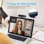 4K Webcam, Computer Camera with 4 Noise-canceling Microphones for Computer/Laptop/Mac, Privacy Cover and Tripod, Work with Video Conference, Live Streaming, Gaming, Video Calls, Zoom - Image 4
