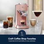De'Longhi Dedica Duo Compact Espresso Machine - Cold Brew Coffee Maker with Milk Frother Wand- for Espresso, Hot & Iced Coffee, Cappuccinos, Lattes & Home Barista Brewing, Rosé Pink - Image 3