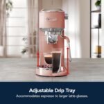 De'Longhi Dedica Duo Compact Espresso Machine - Cold Brew Coffee Maker with Milk Frother Wand- for Espresso, Hot & Iced Coffee, Cappuccinos, Lattes & Home Barista Brewing, Rosé Pink - Image 8