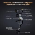 KZ ZS12 PRO X in Ear Monitor IEM Headphones,1DD+5BA Hybrid Wired Gaming Earbuds,KZ in Ear Monitor Gaming Earbuds Earphones with 2PIN Cable for Audiophile (Dark Black, NO Microphone) - Image 4