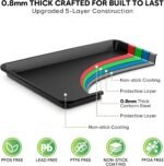 Cookie Sheets for Baking with Cooling Rack Set of 4, 0.8mm Thick Heavy Duty Nonstick Baking Sheets for Air Fryer, Half/Quarter/Jelly Roll Pans for Oven, Oven Trays with Diamond Texture - Image 3