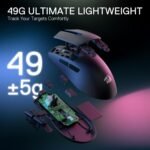 Redragon M916 STD 3-Mode Wireless Gaming Mouse, 49G Ultra-Light 24K DPI Mice w/Ergonomic Natural Grip Build, Full Programmable Buttons, Software Supports DIY Keybinds & DPI - Image 4