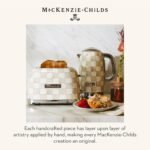 MACKENZIE-CHILDS Electric Kettle, Stainless-Steel Tea Kettle, Brown-and-White Mocha Check - Image 6