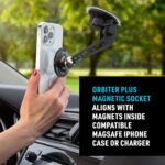 Nite Ize Steelie Windshield Kit - Magnetic Cell Phone Holder for Car Accessories - Sturdy Car Windshield Mount for Cell Phones - Orbiter Plus - Image 5