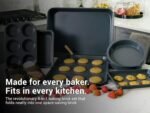 Elbee Home 8-Piece Nonstick Aluminized Steel, Space Saving Baking Set, With Deep Roasting Pan, Cookie Sheet, Cake Pans, Muffin Pans and Baking Pan PFOA & PFOS Free, Holiday Gift for Her - Image 4