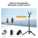 K&F CONCEPT Popod 72" Phone Tripod, 3-in-1 Clip & Magnetic Selfie Stick with Remote, Automatic Phone Tripod Stand, Compatible with iPhone 17-12 Series Android Phones 1/4" Screw Accessories - Image 4