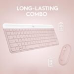 Logitech MK470 Slim Wireless Keyboard and Mouse Combo - Modern Compact Layout, Ultra Quiet, 2.4 GHz USB Receiver, Plug n' Play Connectivity, Compatible with Windows - Rose - Image 6
