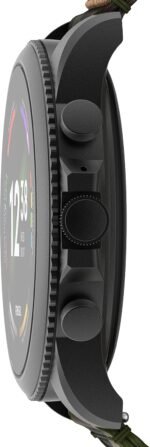 Fossil Men's Gen 6 44mm Stainless Steel and Cork Touchscreen Smart Watch, Stainless steel, Color: Black, Camo (Model: FTW4063V) - Image 3