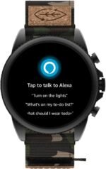Fossil Men's Gen 6 44mm Stainless Steel and Cork Touchscreen Smart Watch, Stainless steel, Color: Black, Camo (Model: FTW4063V) - Image 4