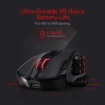 Redragon M913 Impact Elite Wireless Gaming Mouse, 16000 DPI Wired/Wireless RGB Mouse with 16 Programmable Buttons, 45 Hr Battery and Pro Optical Sensor, 12 Side Buttons MMO Mouse - Image 4