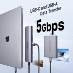 UGREEN Revodok 1071 USB C Hub for Laptop 7 in 1 Dock 4K HDMI, 100W PD Charging, USB-C & 2 USB-A 5Gbps Data Ports, SD/TF Card Reader for MacBook Pro/Air, iPad Pro, XPS, Thinkpad - Image 4