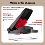 Geedel Vegetable Chopper, Onion Chopper Pro Food Chopper, Kitchen Vegetable Slicer Dicer Cutter Grater, Veggie Chopper with container for Salad Onion Potato Carrot (4 in 1, Red) - Image 3