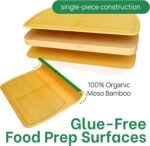 Small Bamboo Cutting Board – 12 Inch Wood Cutting Boards for Kitchen with Glue-Free Surface™ & Juice Groove – Non-Toxic, FSC-Certified, Durable Wooden Chopping Board - Image 3