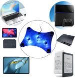 ThreeH USB Fan Laptop Cooling Pad with 3 Fans & Blue LED Lights for Laptop PS3 / PS4 / PS Slim H-UF01 - Image 4