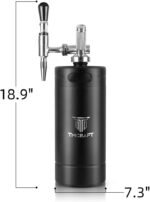 TMCRAFT 128oz Nitro Cold Brew Coffee Maker, Home Brew Coffee Keg with Stainless Steel Stout Creamer Faucet & Pressure Relieving Valve - Image 3