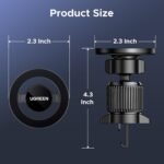 UGREEN Car Phone Mount for Magsafe Air Vent Car Mount Magnetic Phone Holder Compatible with iPhone 17 16 15 14 13 12 Pro Max, Strongest Magnet Black - Image 4