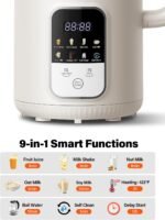 GDOR 35oz Nut Milk Maker, 9-in-1 Plant Milk Machine for Homemade Almond/Oat/Soy, Juice & Smoothie, Blender with 12 Stainless Steel Blades, Keep Warm, 12H Delay, Boil Water and Self-Cleaning - Image 3