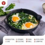 Victoria 6.5 Inch Mini Cast Iron Skillet. Small Frying Pan,Seasoned with 100% Kosher Certified Non-GMO Flaxseed Oil (SKL-206) - Image 4