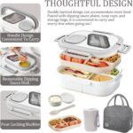 Lunch Box For Women, Bento Box Adult With 2-Tier Container, Lunch Bag, Sauce Pod, Utensil Set. Lunch Containers, Salad Container. BPA-Free, Microwave/Dishwasher Safe (White) - Image 5