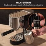 KRUPS Stainless Steel Espresso Machine: 15-Bar Pump Pressure, Milk Frother for Cappuccino and Latte, Fast Pre-Heat, 2-Cup Capacity, Cup Warmer, Easy Cleaning, 1350W, Silver - Image 5
