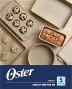 Oster Verlice 5 Piece Carbon Steel Baking Pans Bakeware Set W/Premium PFA Free Nonstick - Champagne Gold - Image 3