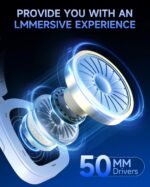 2.4GHz Wireless Gaming Headsets for PS5, PS4, PC, Switch - Bluetooth 5.4 Gaming Headphones with Noise Canceling Mic, Low Latency Connection, 3D Immersive Surround Sound, 30H Battery, White - Image 4