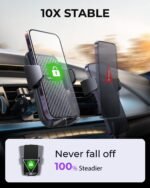 Car Phone Holder, [Thick Cases Friendly] Car Phone Holder Mount, Hands-Free Phone Mount for Car Fit for iPhone for Samsung and Smartphone - Image 3