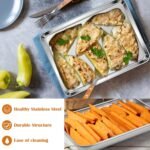 E-far Toaster Oven Tray, 10.5”x8.3” Stainless Steel Small Baking Cookie Sheet, Compact Non-toxic Metal Baking Pan for Cake, Healthy & Rust Free, Mirror Finish & Dishwasher Safe, 1 Pack - Image 5