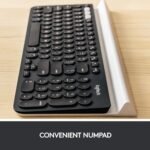 Logitech K780 Multi-Device Wireless Keyboard for Computer, Phone and Tablet – Flow Cross-Computer Control Compatible - Speckles, White - Image 4